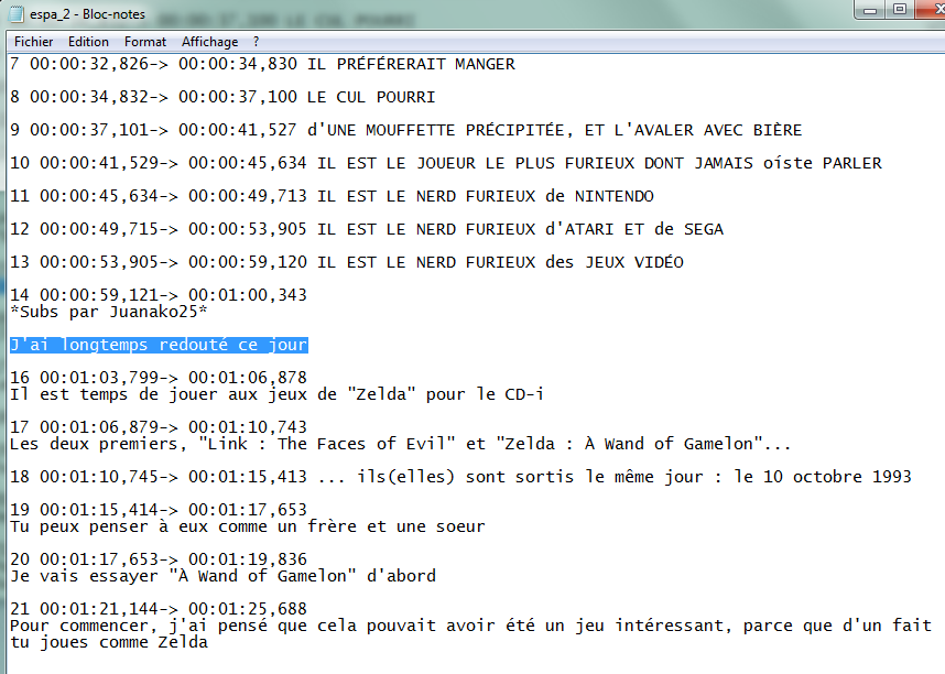 (Sous-titrage en "Closed Captions" sur Youtube) Ma méthode de sous titrage Tuto11-3abe668